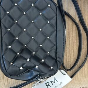 Rebecca Minkoff Black Studded Quilted Crossbody